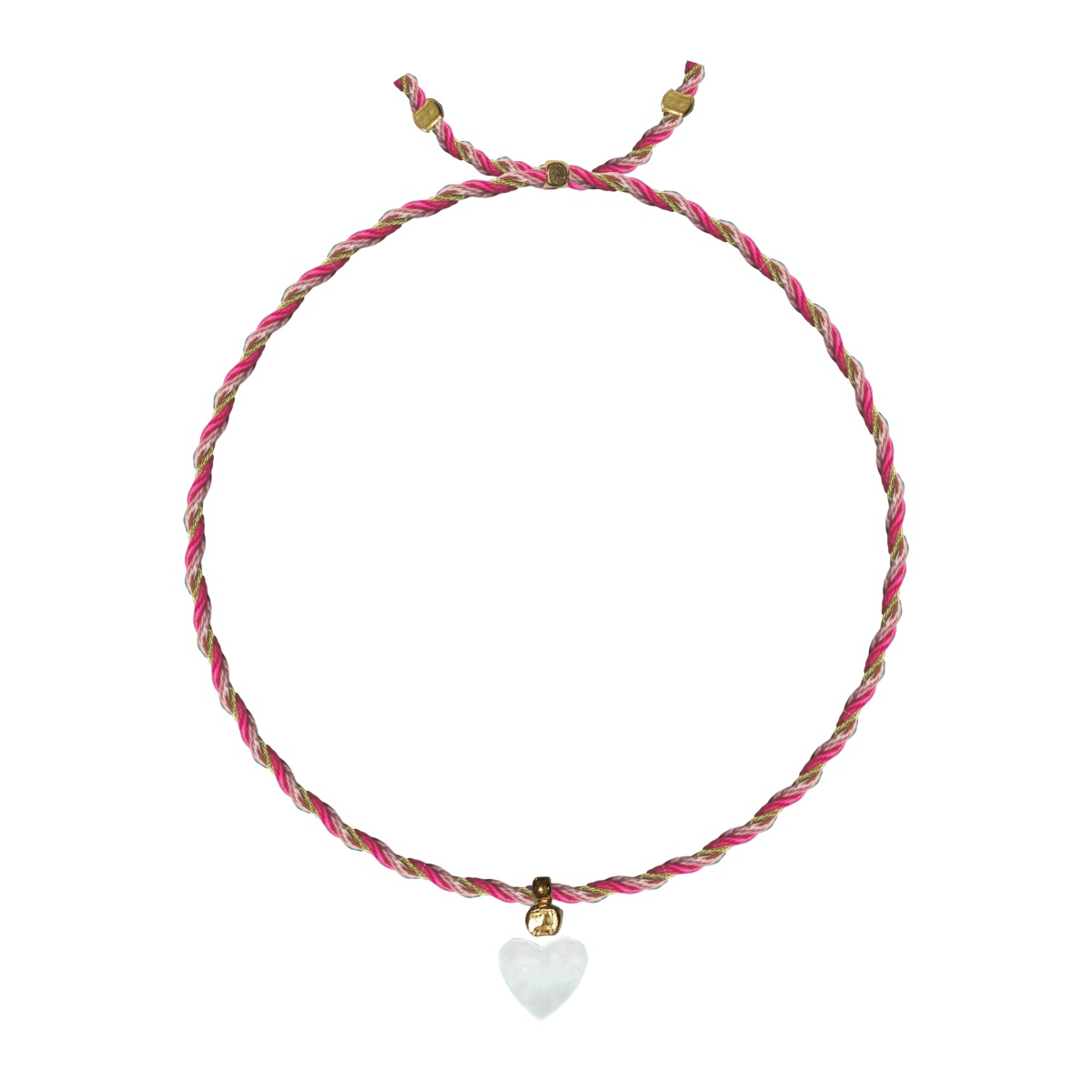 Load image into Gallery viewer, Mother Of Pearl Charm Bracelet Heart - Bracelet
