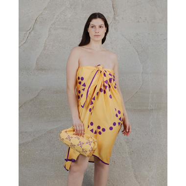 Multicolour Patterned Pareo Banana - ONE SIZE - Sarong