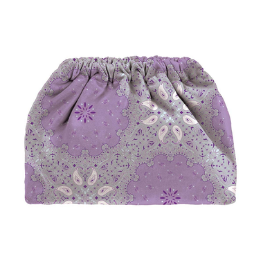 Designer Pouch Bag in Grey/Purple