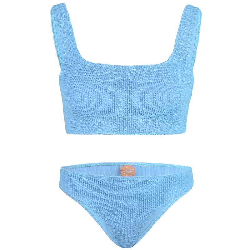 Celine Square Neck Bikini Blue Bubblegum