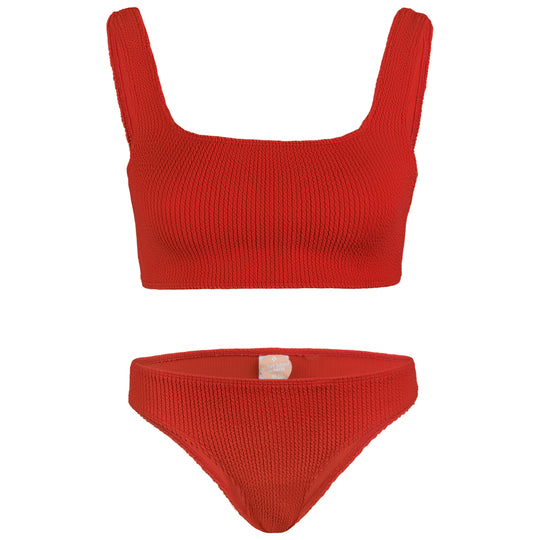 Celine Square Neck Bikini Cherry - ONE SIZE - Bikini