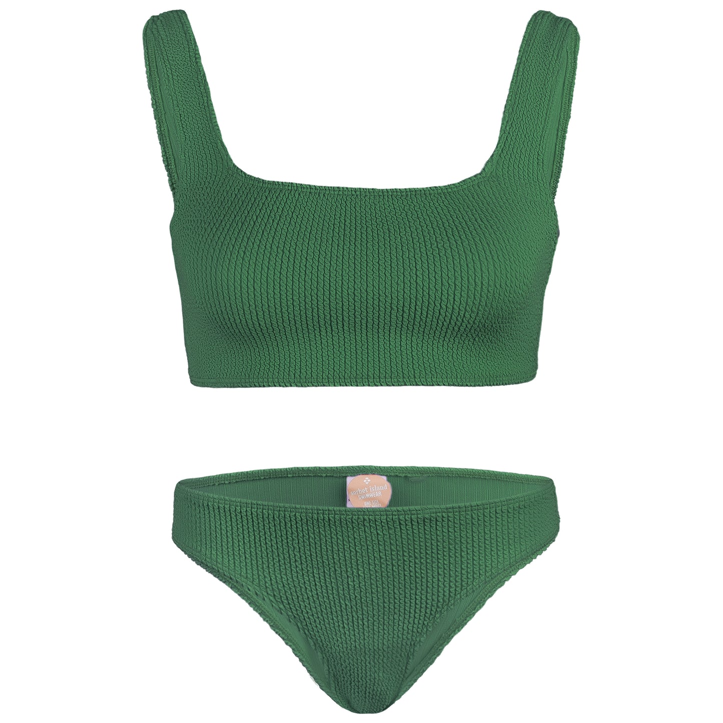Load image into Gallery viewer, Celine Square Neck Bikini Kiwi - ONE SIZE - Bikini
