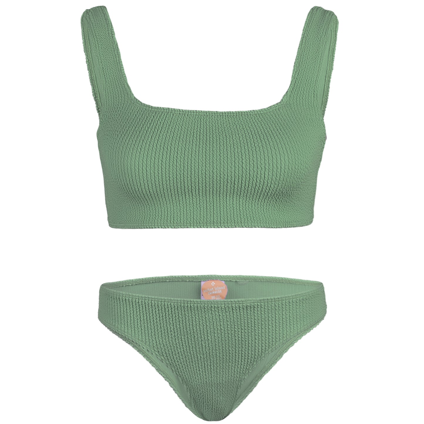 Load image into Gallery viewer, Celine Square Neck Bikini Mint - ONE SIZE - Bikini

