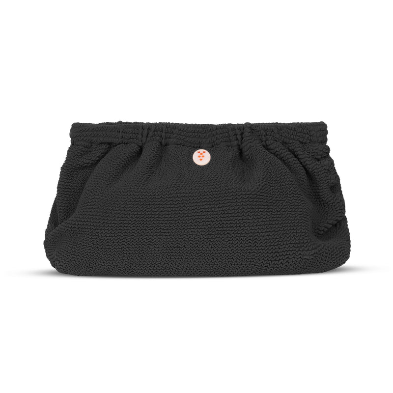 Crinkle Clutch Bag Liquorice