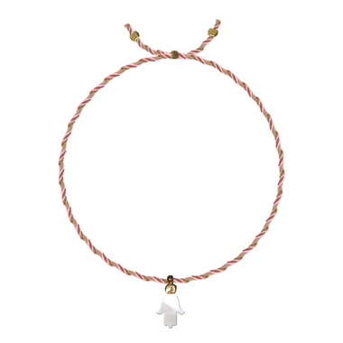 Mother Of Pearl Charm Bracelet Fatima Hand - Bracelet