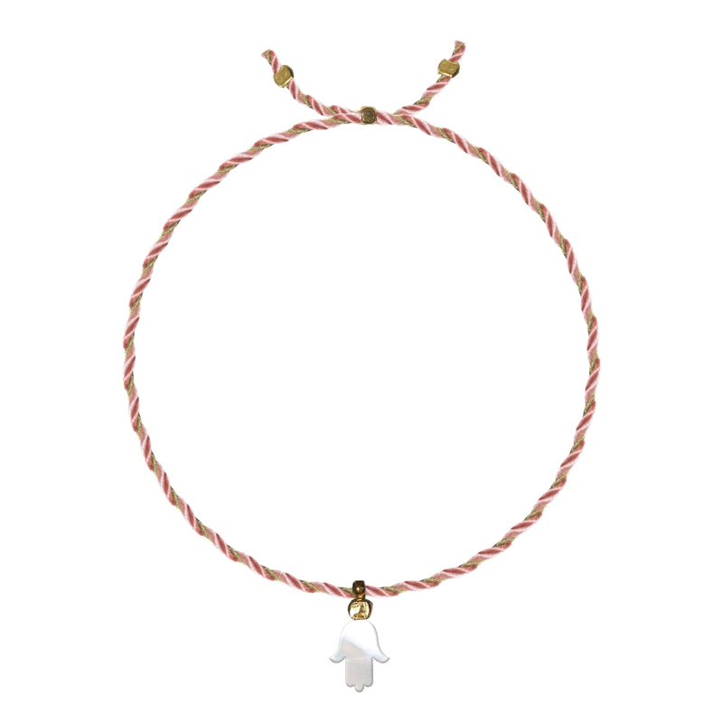 Mother Of Pearl Charm Bracelet Fatima Hand