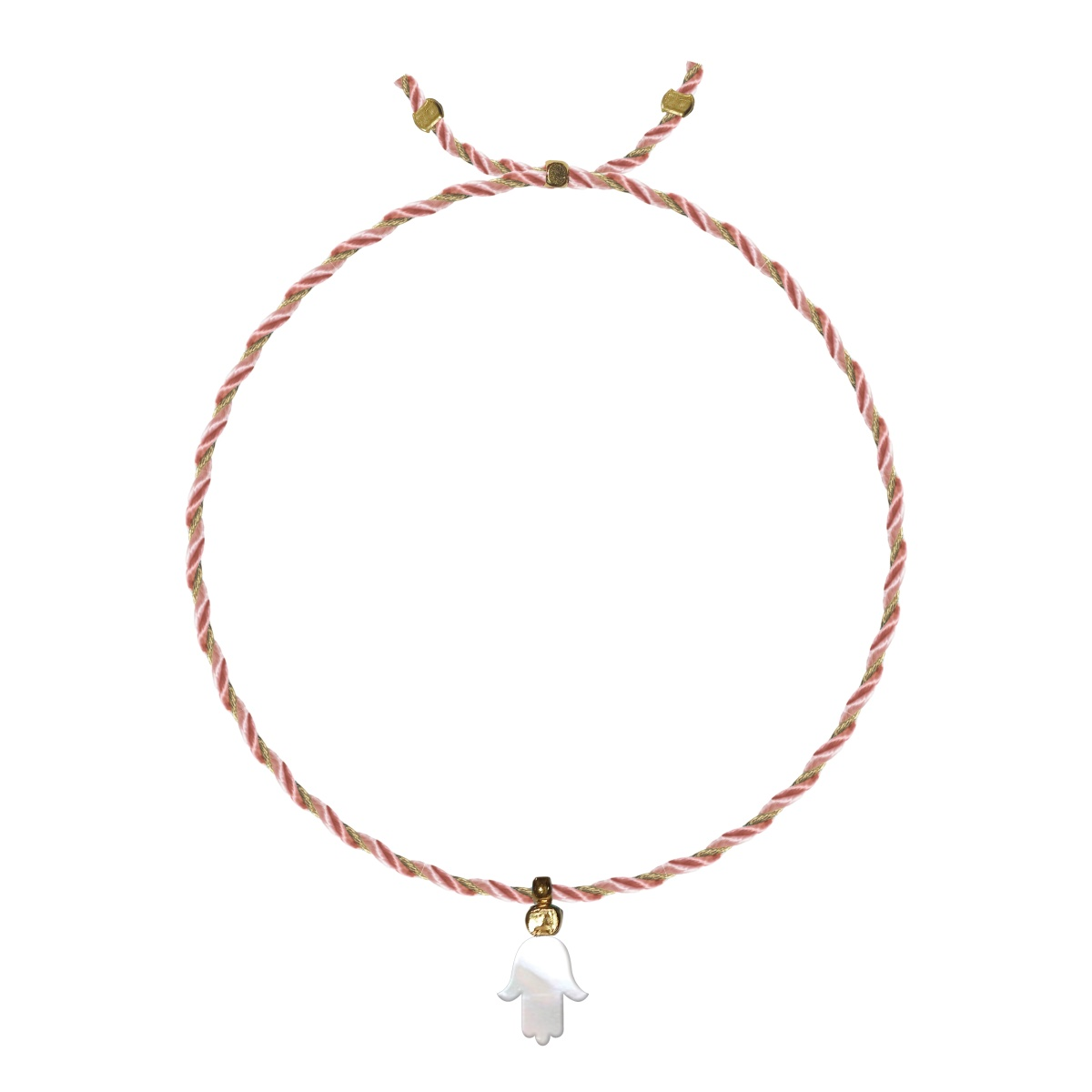 Load image into Gallery viewer, Mother Of Pearl Charm Bracelet Fatima Hand - Bracelet
