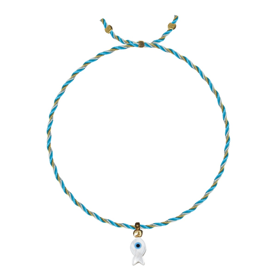 Mother Of Pearl Charm Bracelet Fish - Bracelet
