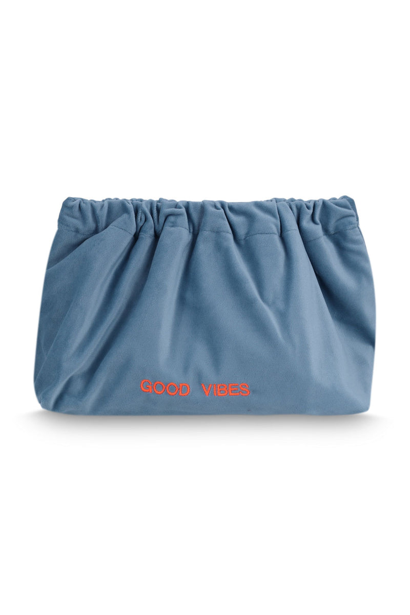 Velvet Clutch Bag Good Vibes