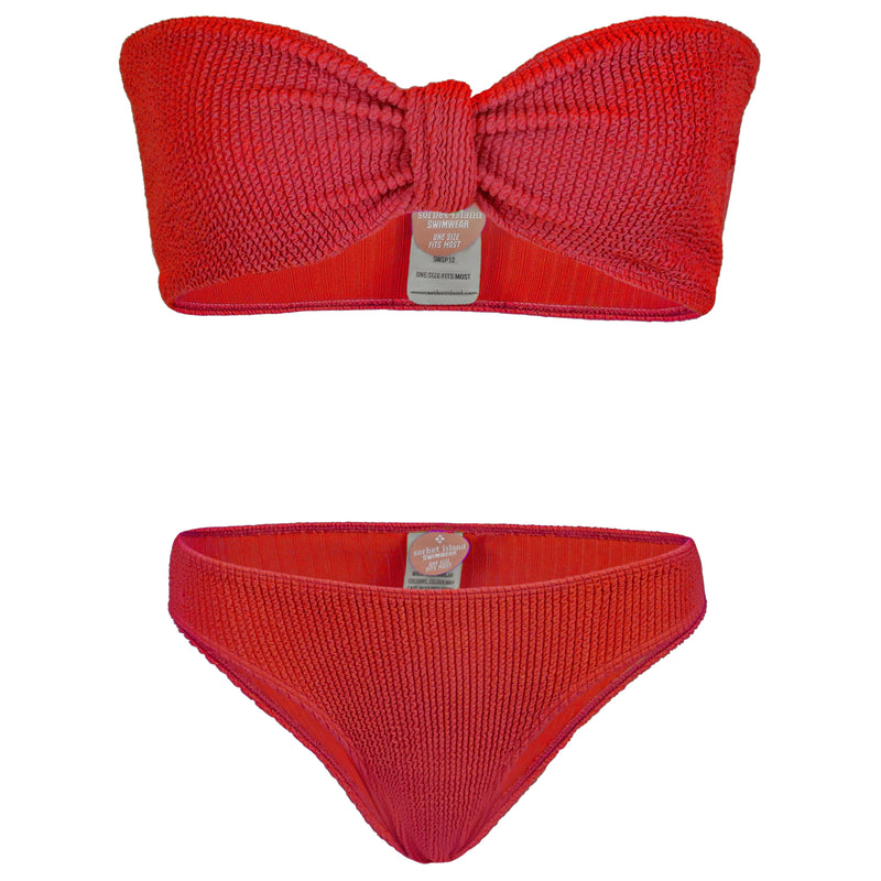 Lory Bandeau Bikini Set Cherry