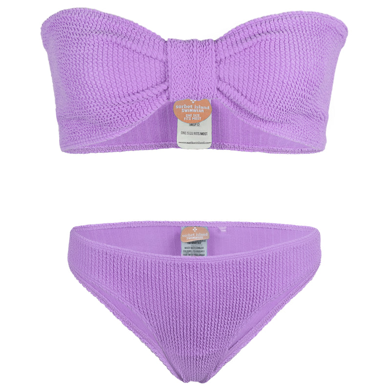 Lory Bandeau Bikini Set Purple