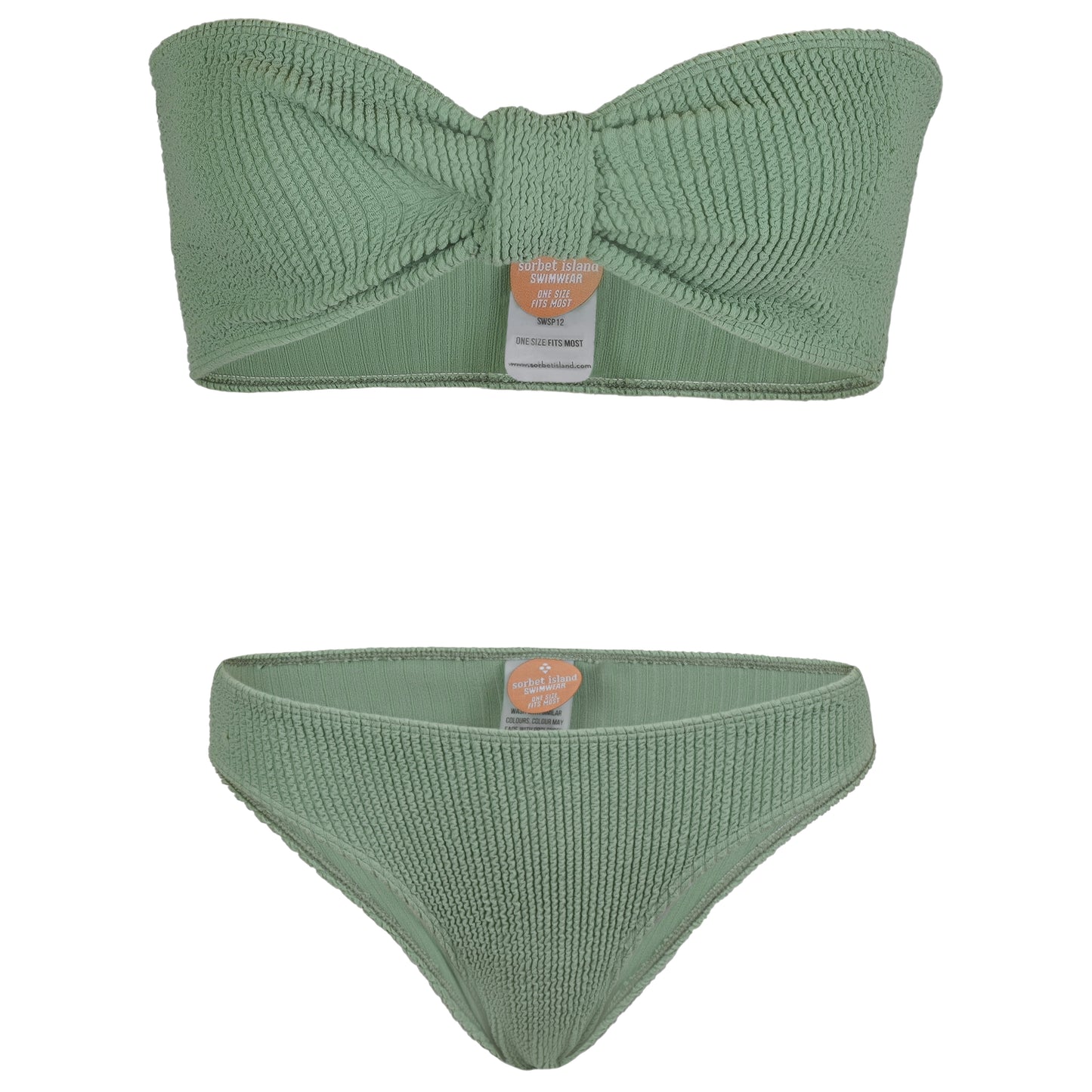 Load image into Gallery viewer, Lory Bandeau Bikini Set Mint - ONE SIZE - Bikini
