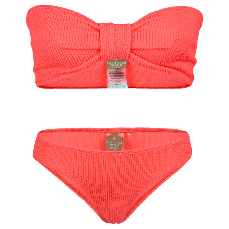 Lory Bandeau Bikini Set Strawberry
