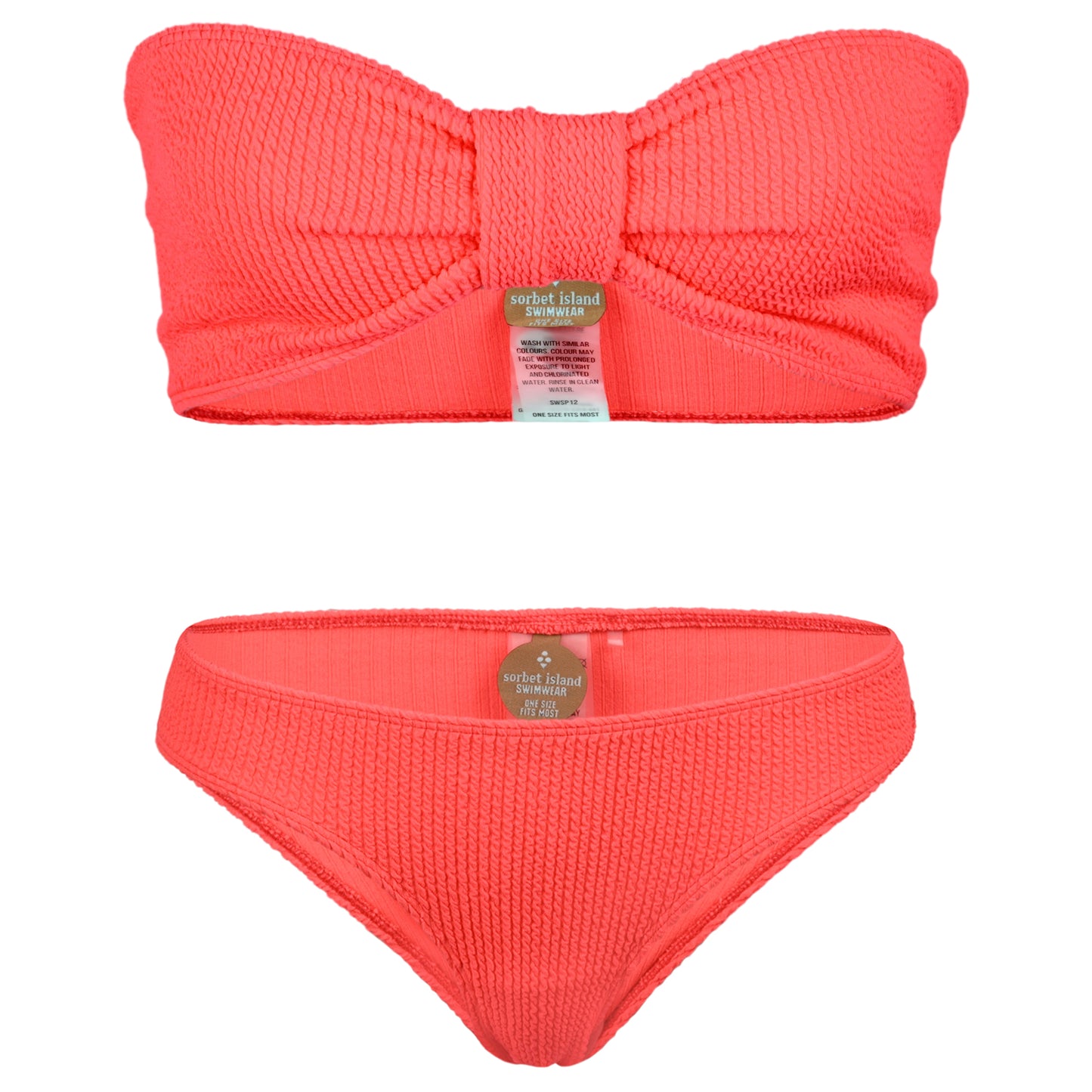 Load image into Gallery viewer, Lory Bandeau Bikini Set Strawberry - ONE SIZE - Bikini
