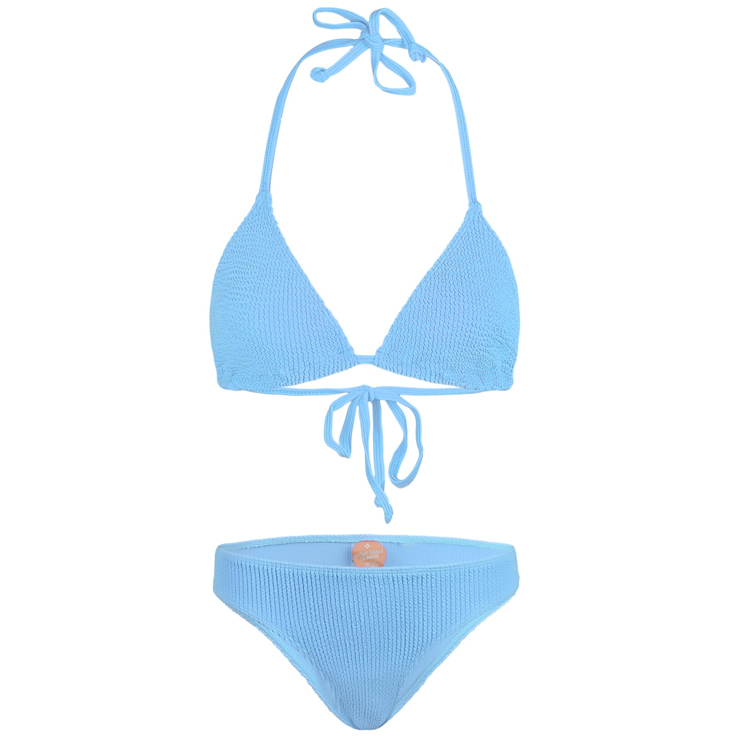 Load image into Gallery viewer, Mia Triangle Bikini Set Blue Bubblegum - ONE SIZE - Bikini
