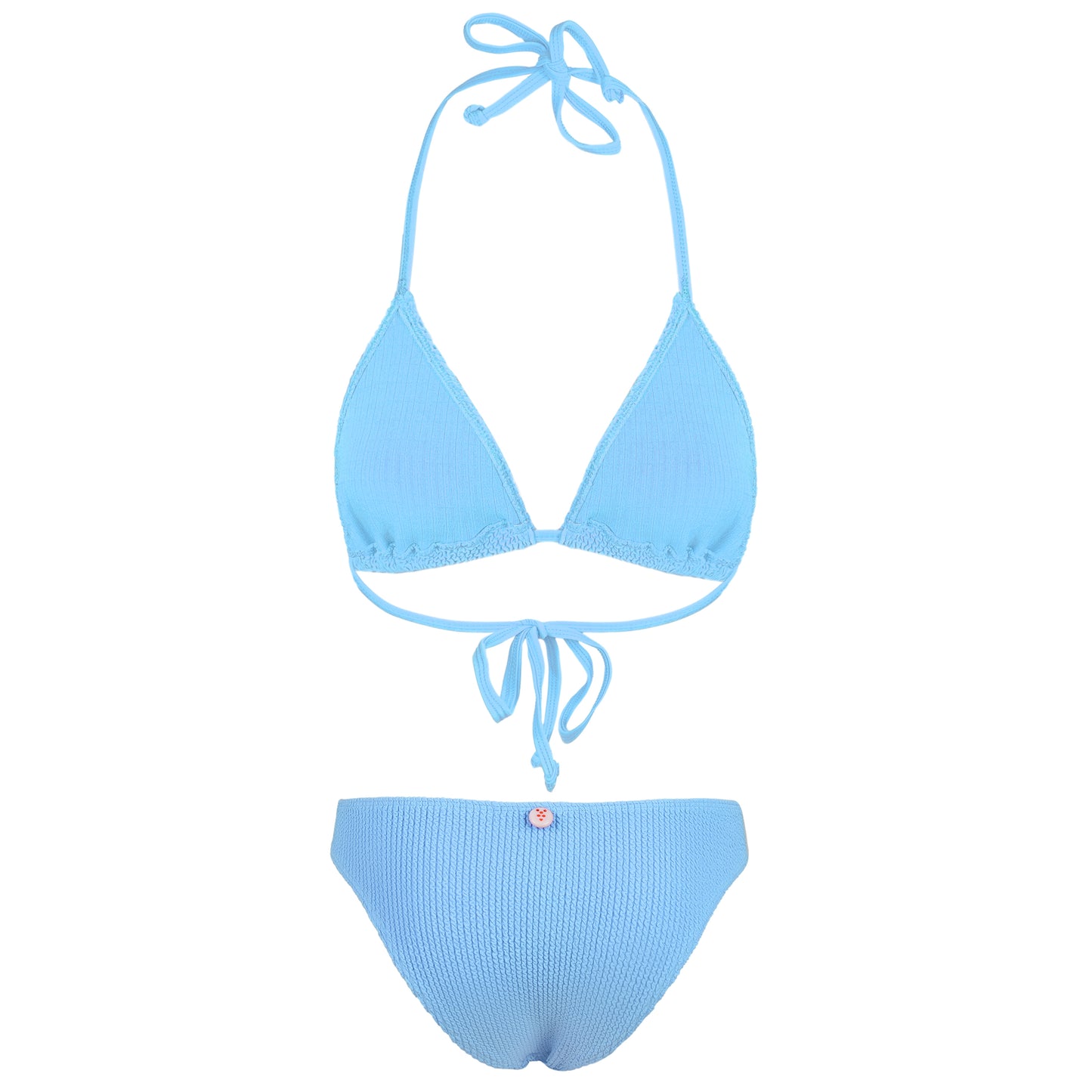 Load image into Gallery viewer, Mia Triangle Bikini Set Blue Bubblegum - ONE SIZE - Bikini
