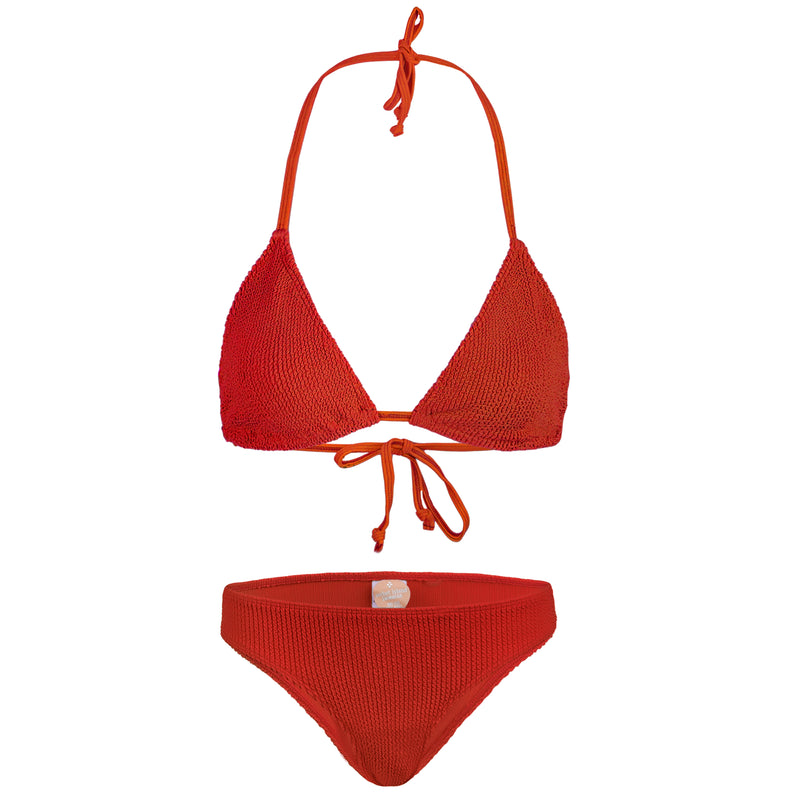 Mia Triangle Bikini Set Cherry