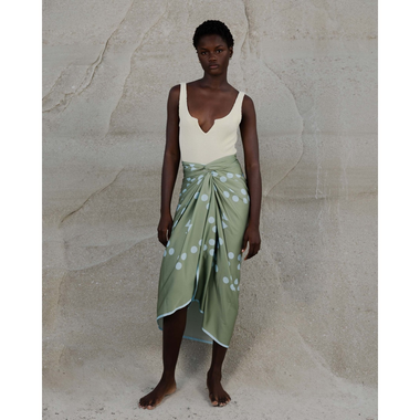 Multicolour Patterned Pareo Mint - ONE SIZE - Sarong