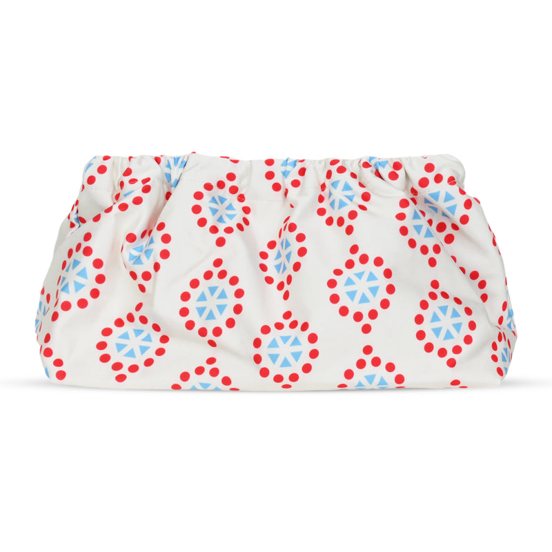 Multicolour Patterned Clutch Bag Off White