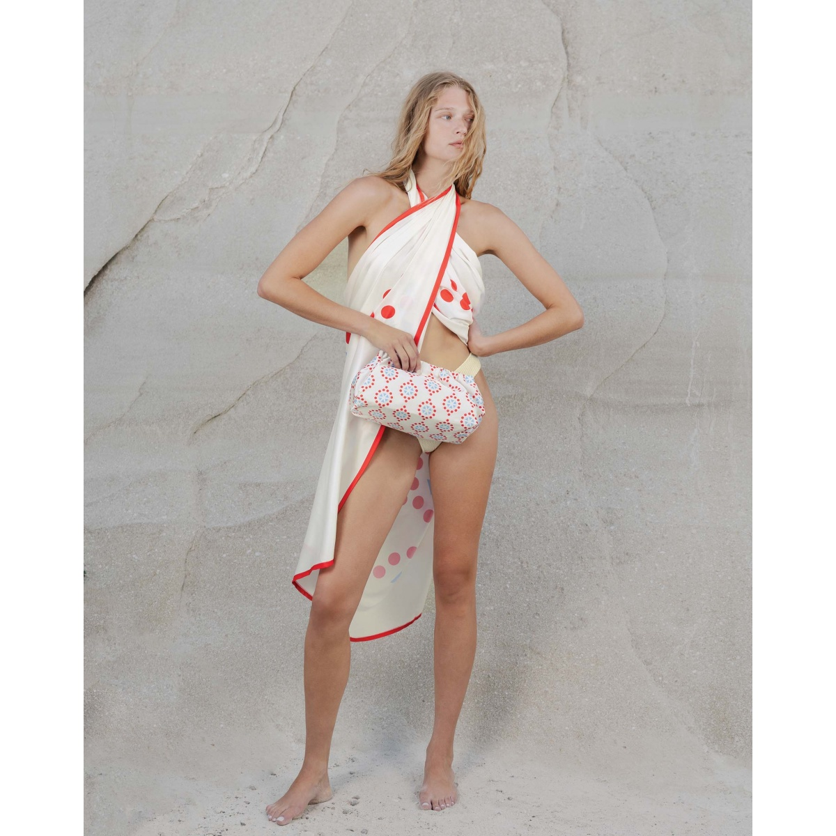 Load image into Gallery viewer, Multicolour Patterned Pareo White - ONE SIZE - Sarong
