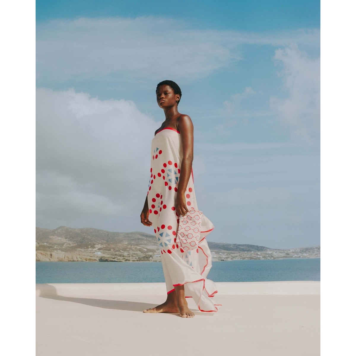 Load image into Gallery viewer, Multicolour Patterned Pareo White - ONE SIZE - Sarong

