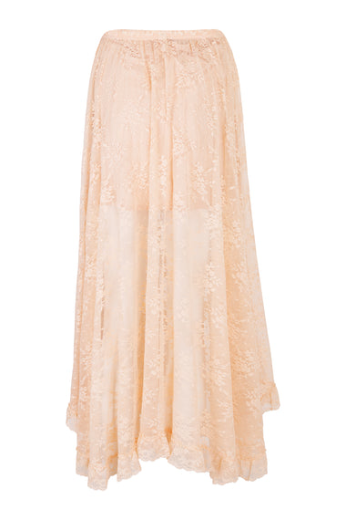 Labyrinth Lace Maxi Skirt Peach Bliss