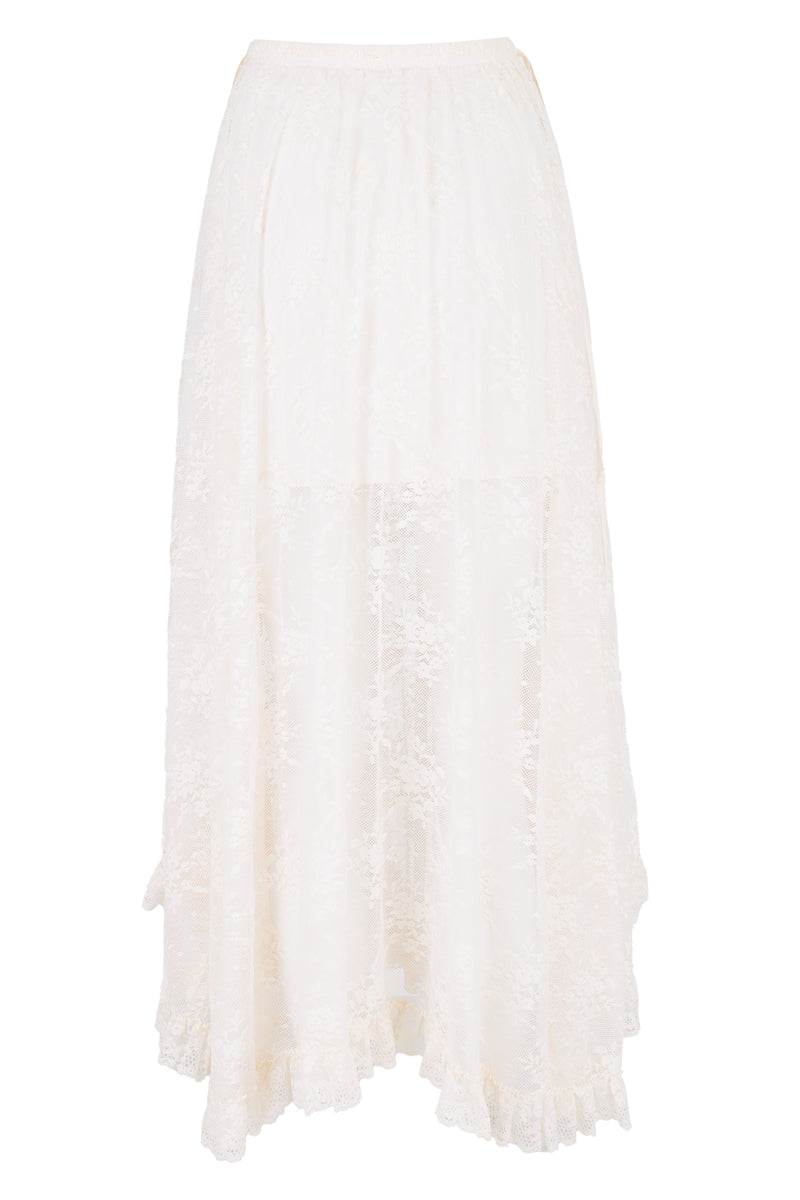 Labyrinth Lace Maxi Skirt Cloud Cream