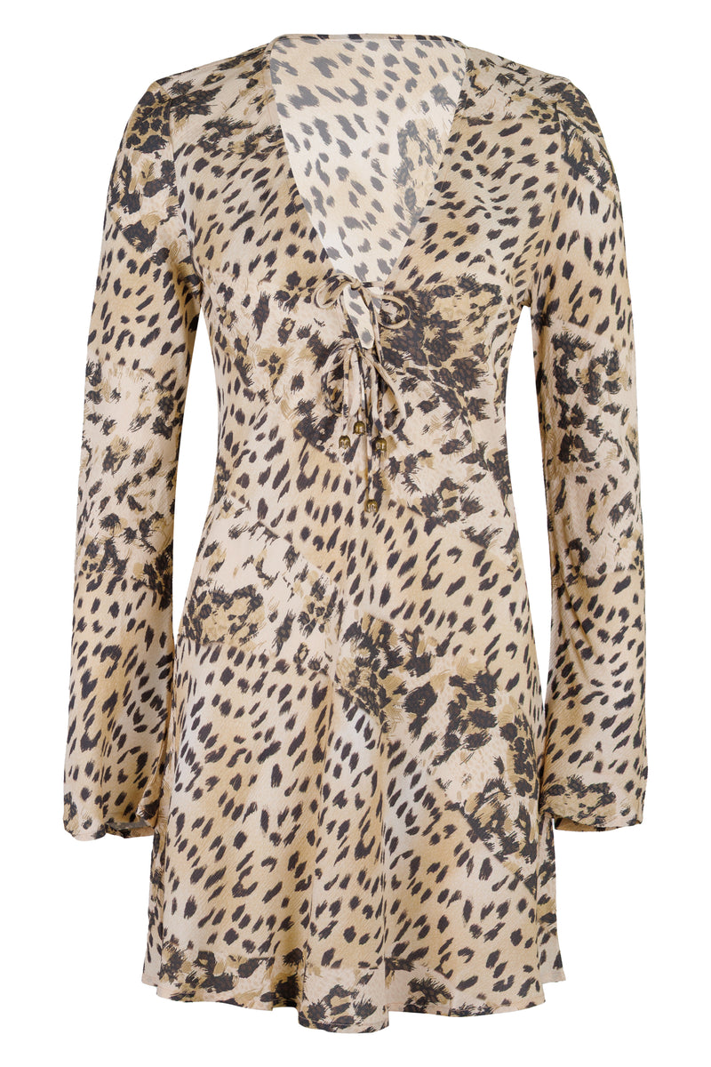 Snow Leopard Mini Dress