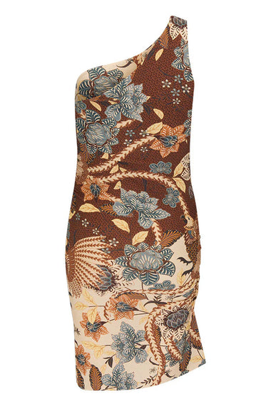Volcano Goddess One Shoulder Mini Dress