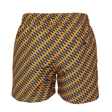 Sport Pilar Print Swim Short Navy And Gold - Swim Shorts