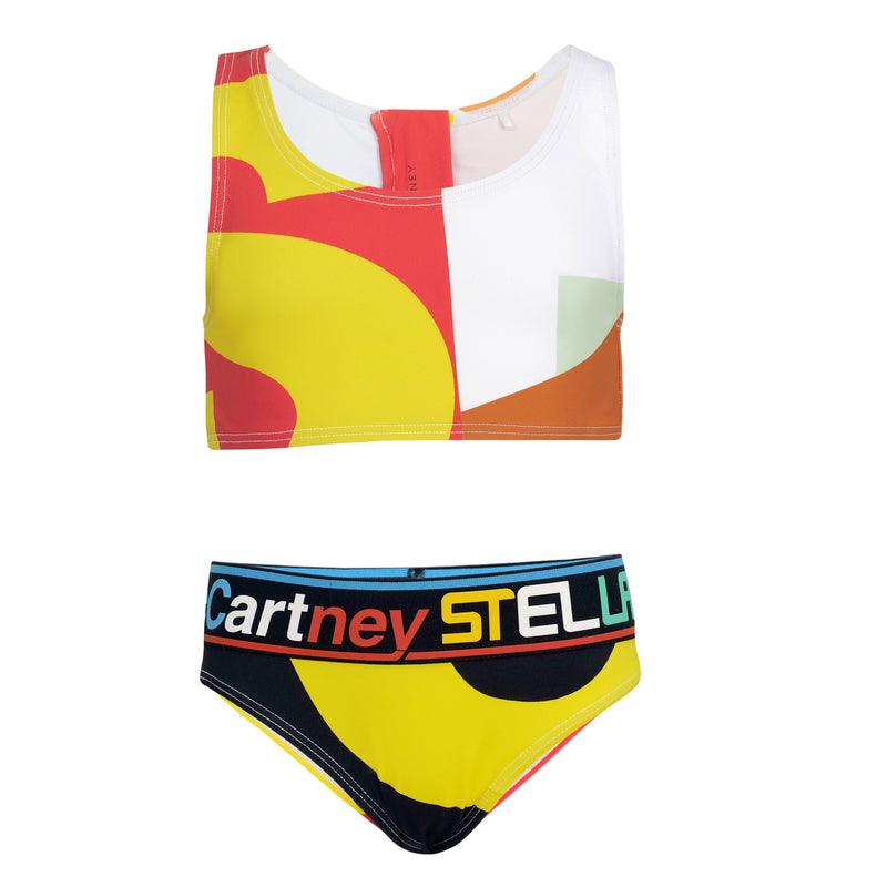 Girls Geometric Bikini Multicolour