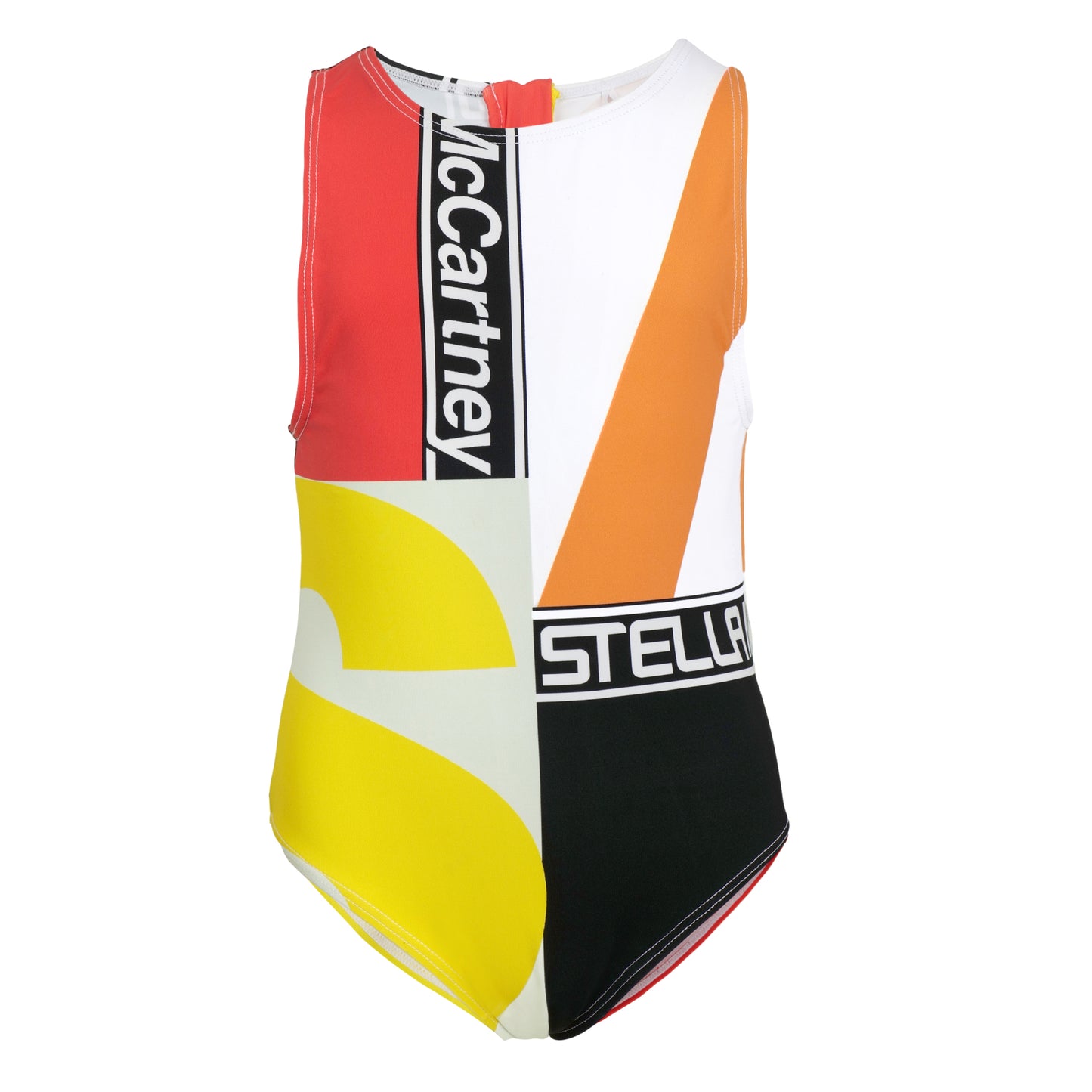Girls Geometric Swimsuit Multicolour