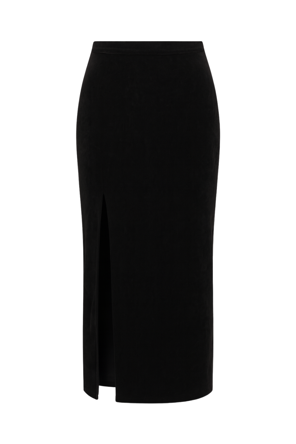Load image into Gallery viewer, Terry Midi Snap Skirt Black
