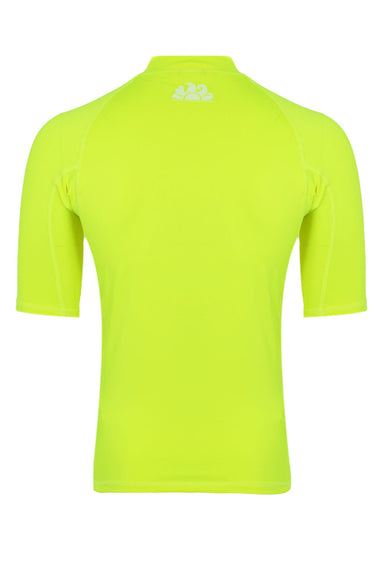 Boys Rash Guard Neon Yellow