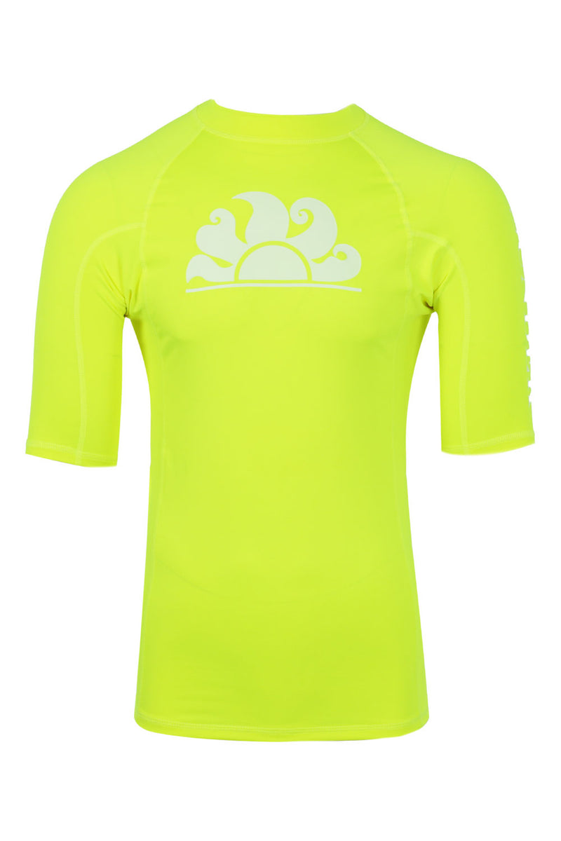 Boys Rash Guard Neon Yellow