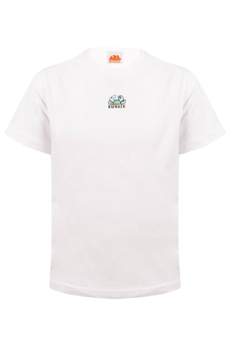 Surfboard Print White T-shirt