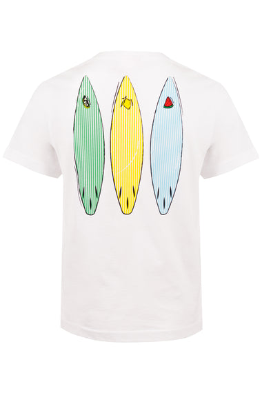 Surfboard Print White T-shirt