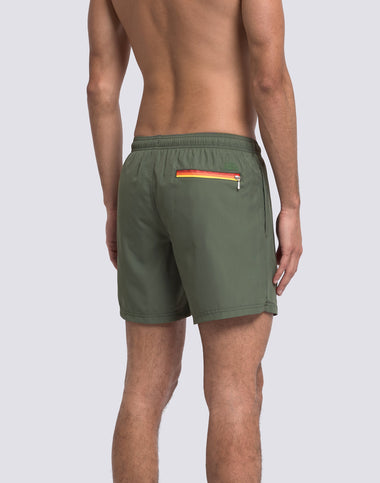 Men's Mid-length Swim Shorts in Dark Green
