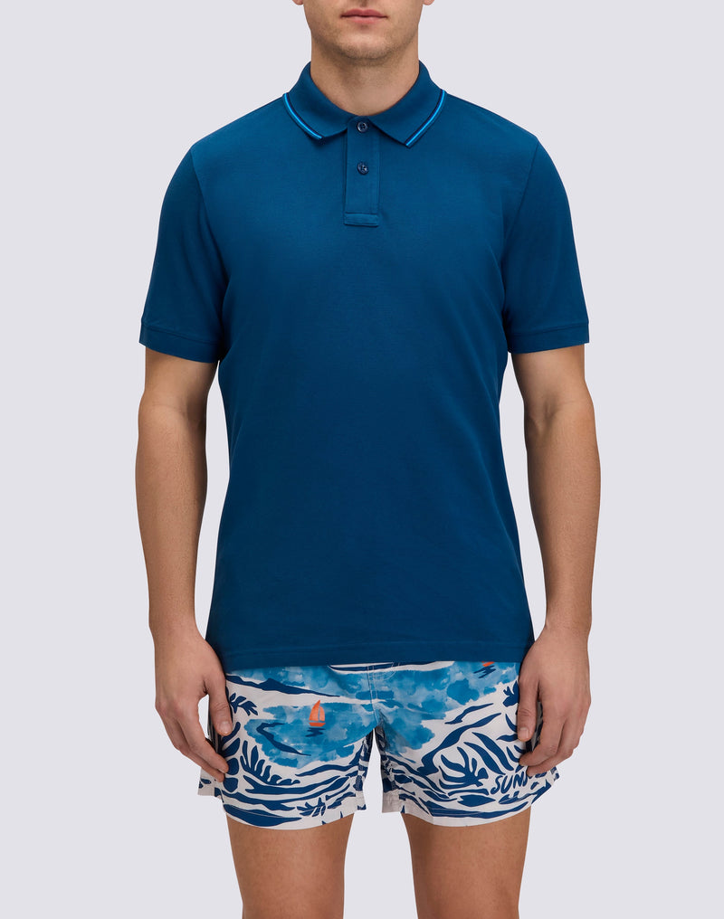 Men's Pima Cotton Polo Shirt in Storm