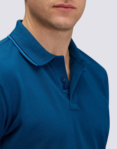 Men's Pima Cotton Polo Shirt in Storm