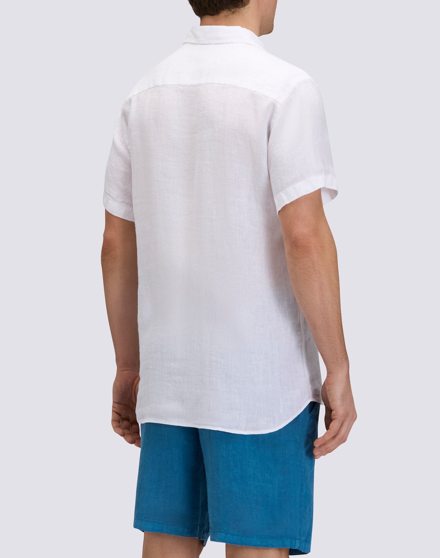 Load image into Gallery viewer, Men&amp;#39;s Short Sleeve Linen Shirt in White

