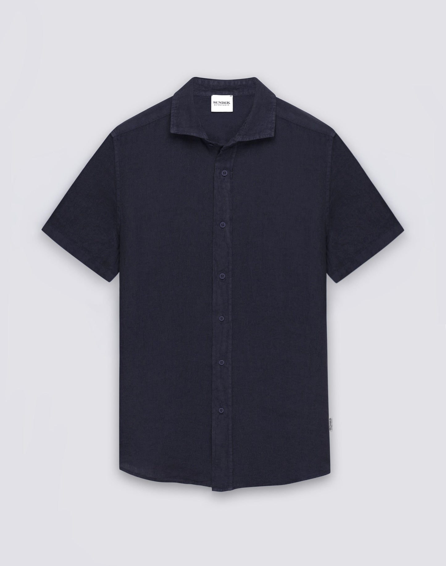 Load image into Gallery viewer, Men&amp;#39;s Short Sleeve Linen Shirt in Dark Navy
