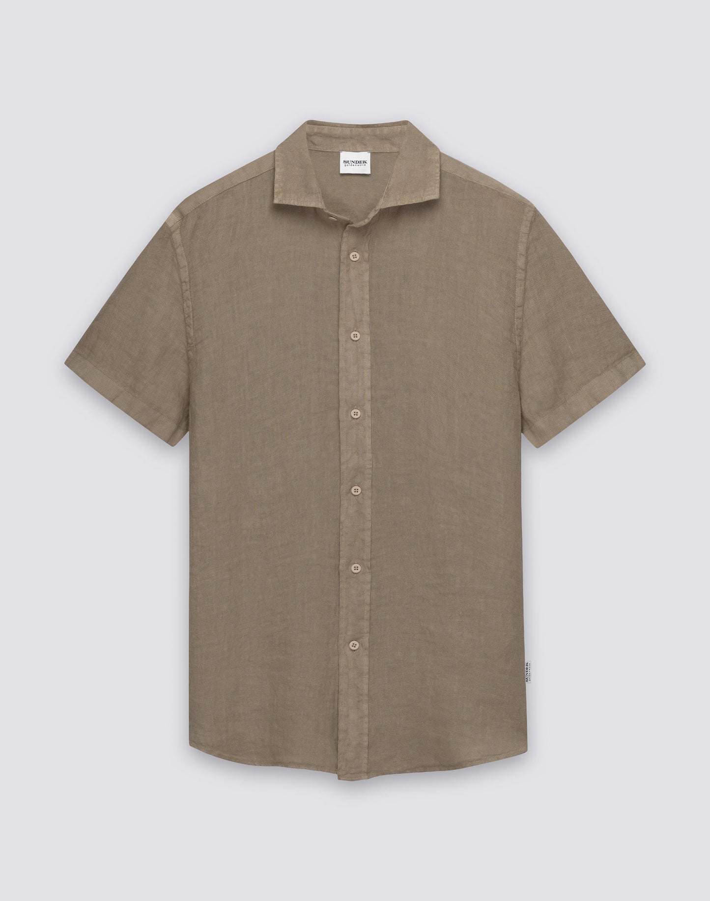 Load image into Gallery viewer, Men&amp;#39;s Short Sleeve Linen Shirt in Safari
