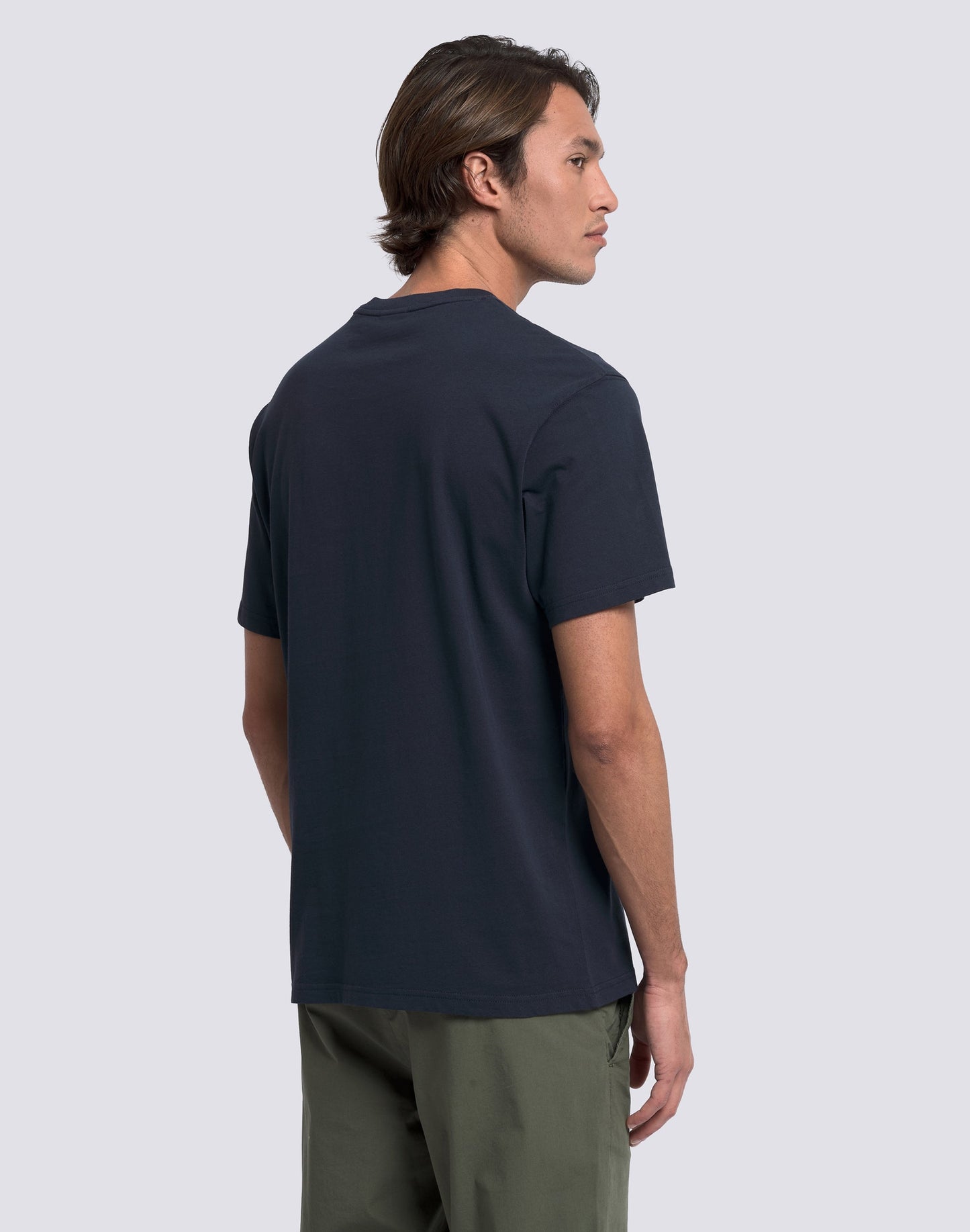 Load image into Gallery viewer, T-Shirt with Tricolour Embroidery in Navy
