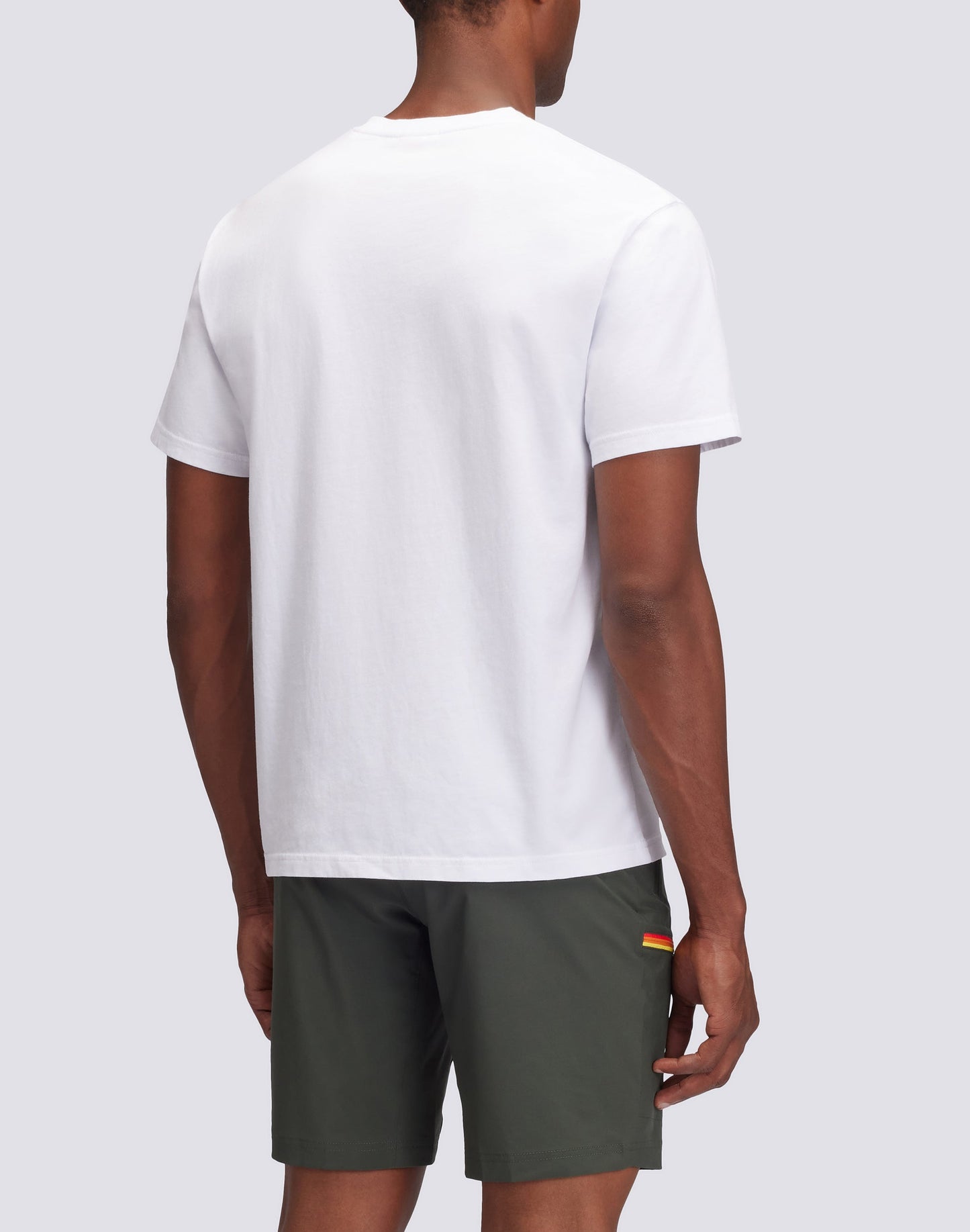Load image into Gallery viewer, T-Shirt with Tricolour Embroidery in White
