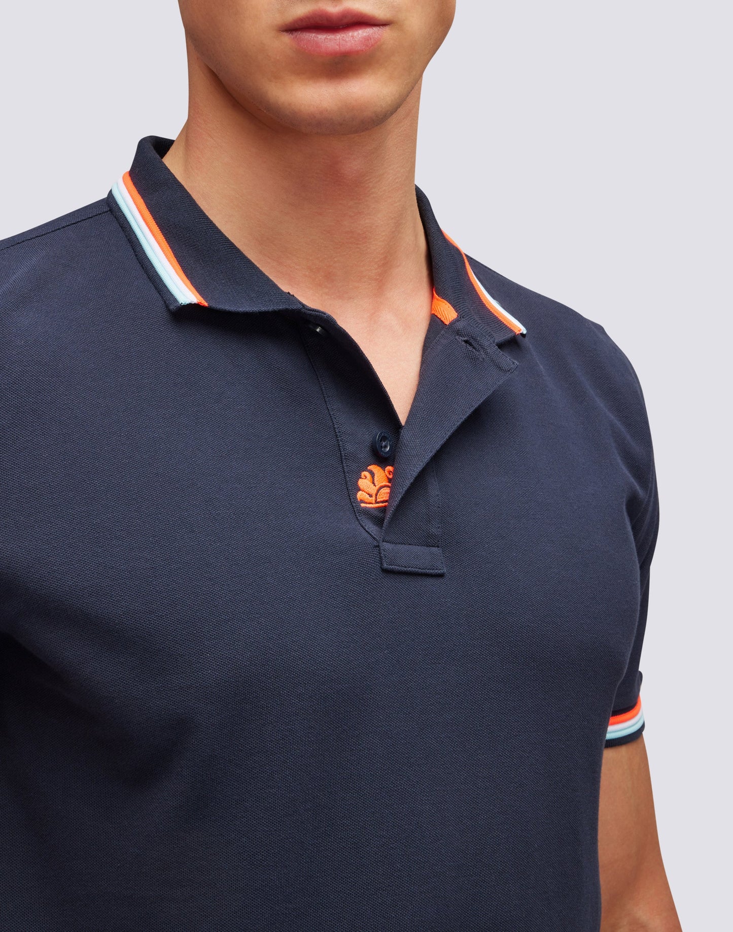 Load image into Gallery viewer, Brice Pique Polo Shirt in Navy
