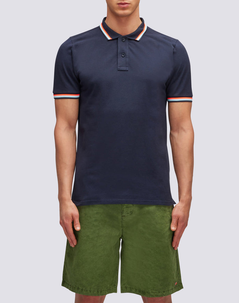 Brice Pique Polo Shirt in Navy