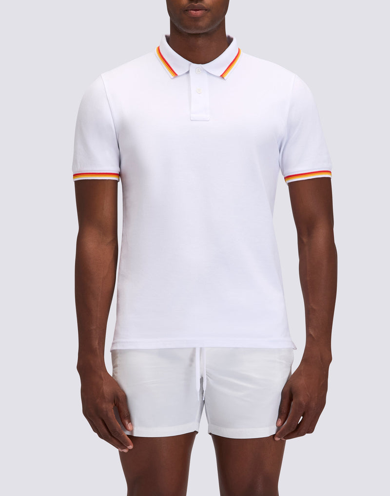 Brice Pique Polo Shirt in Vintage White