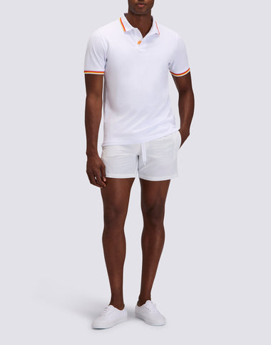 Brice Pique Polo Shirt in Vintage White