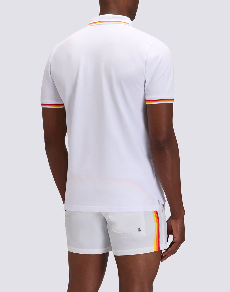Load image into Gallery viewer, Brice Pique Polo Shirt in Vintage White

